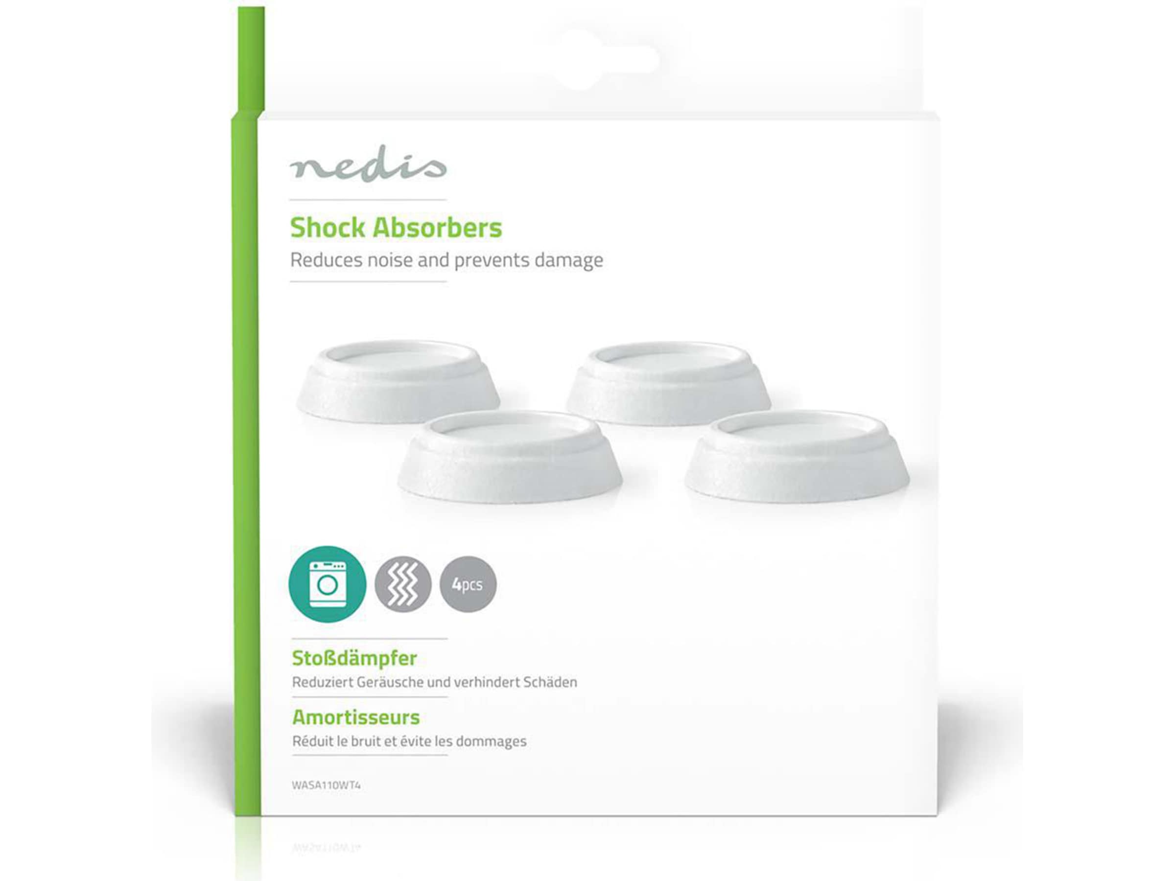 Vibrasjonsdempere - Reduserer støy og beskytter gulvet. Tilbehør til vaskemaskin og tørketrommel