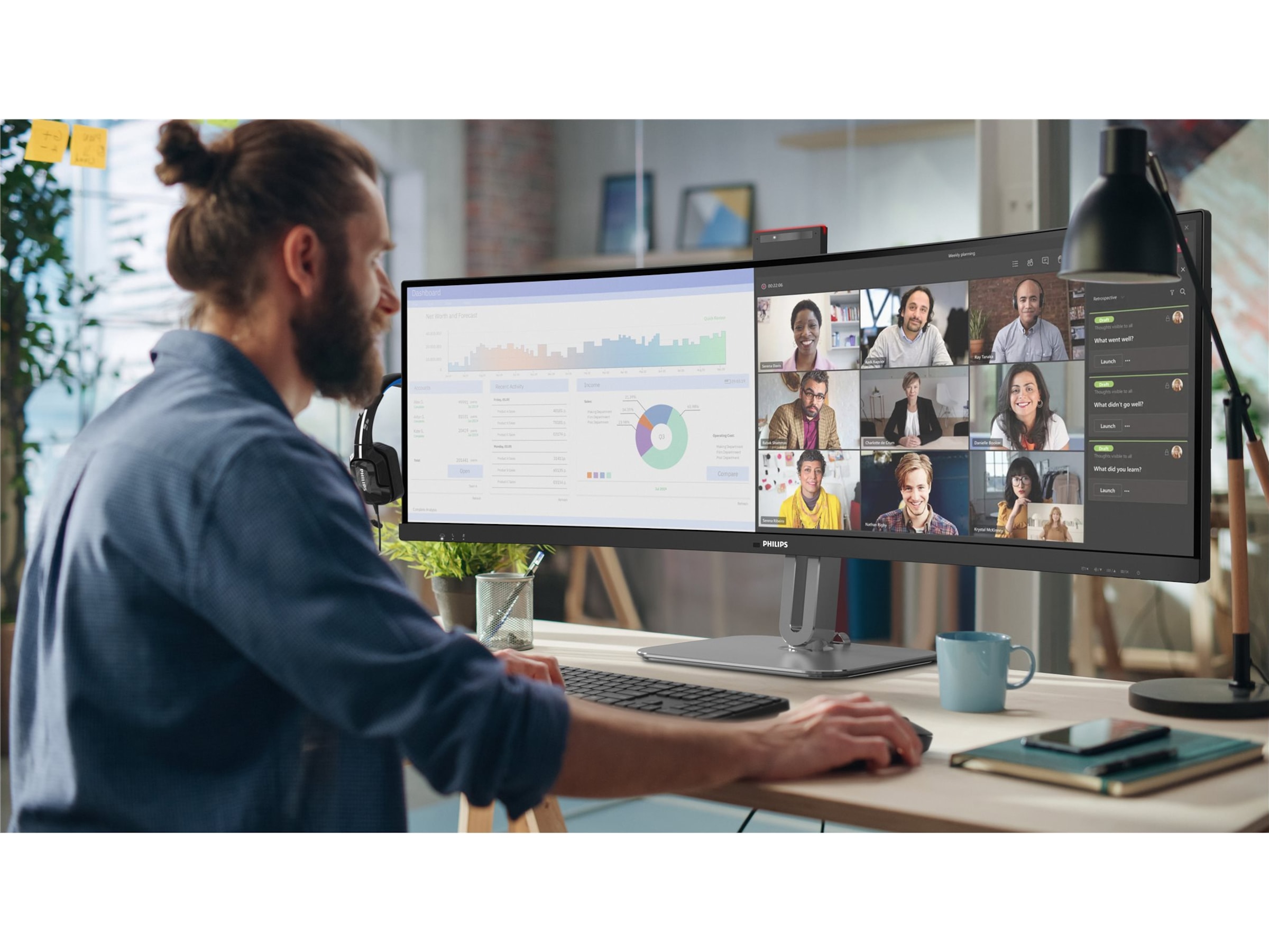 Philips 49" curved skjerm 49B2U6900CH/00 Skjermer