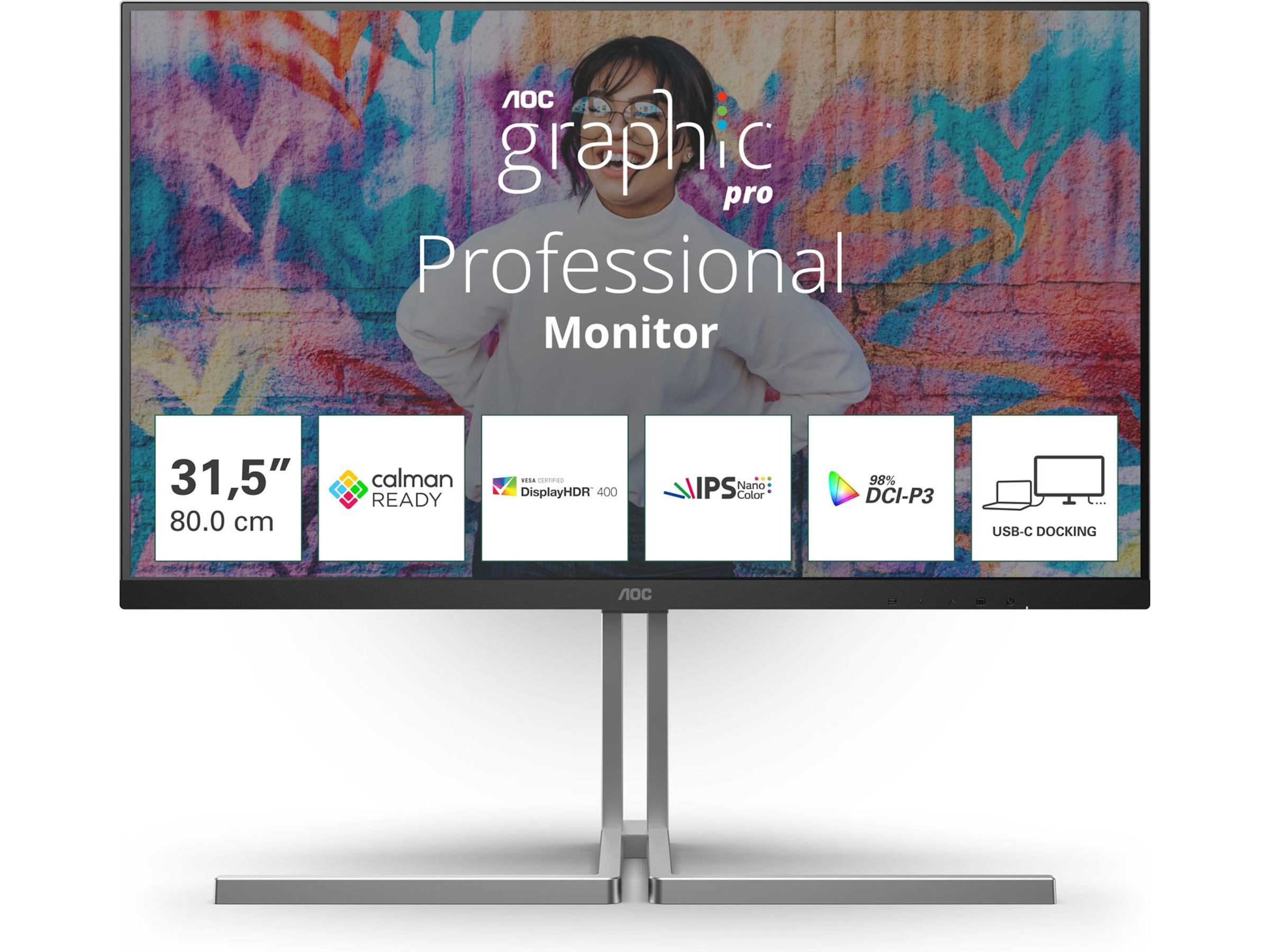 AOC 32" 4K skjerm U32U3CV Skjermer