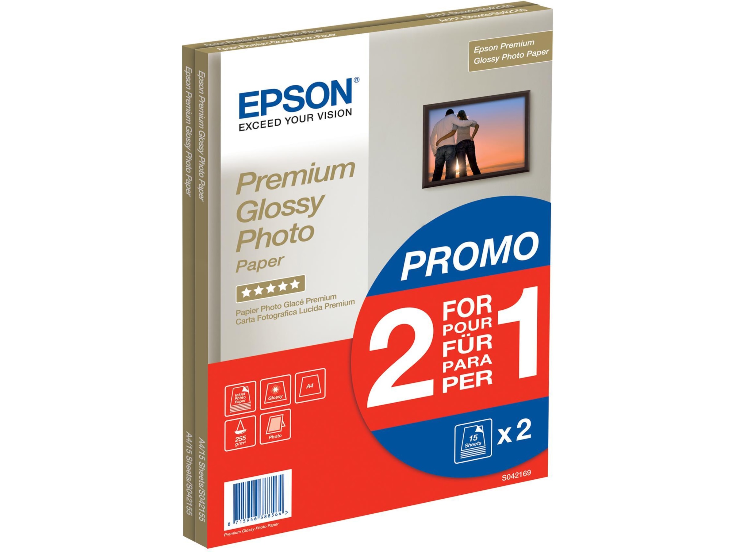 Epson A4 Premium Glossy Photo Paper Papir