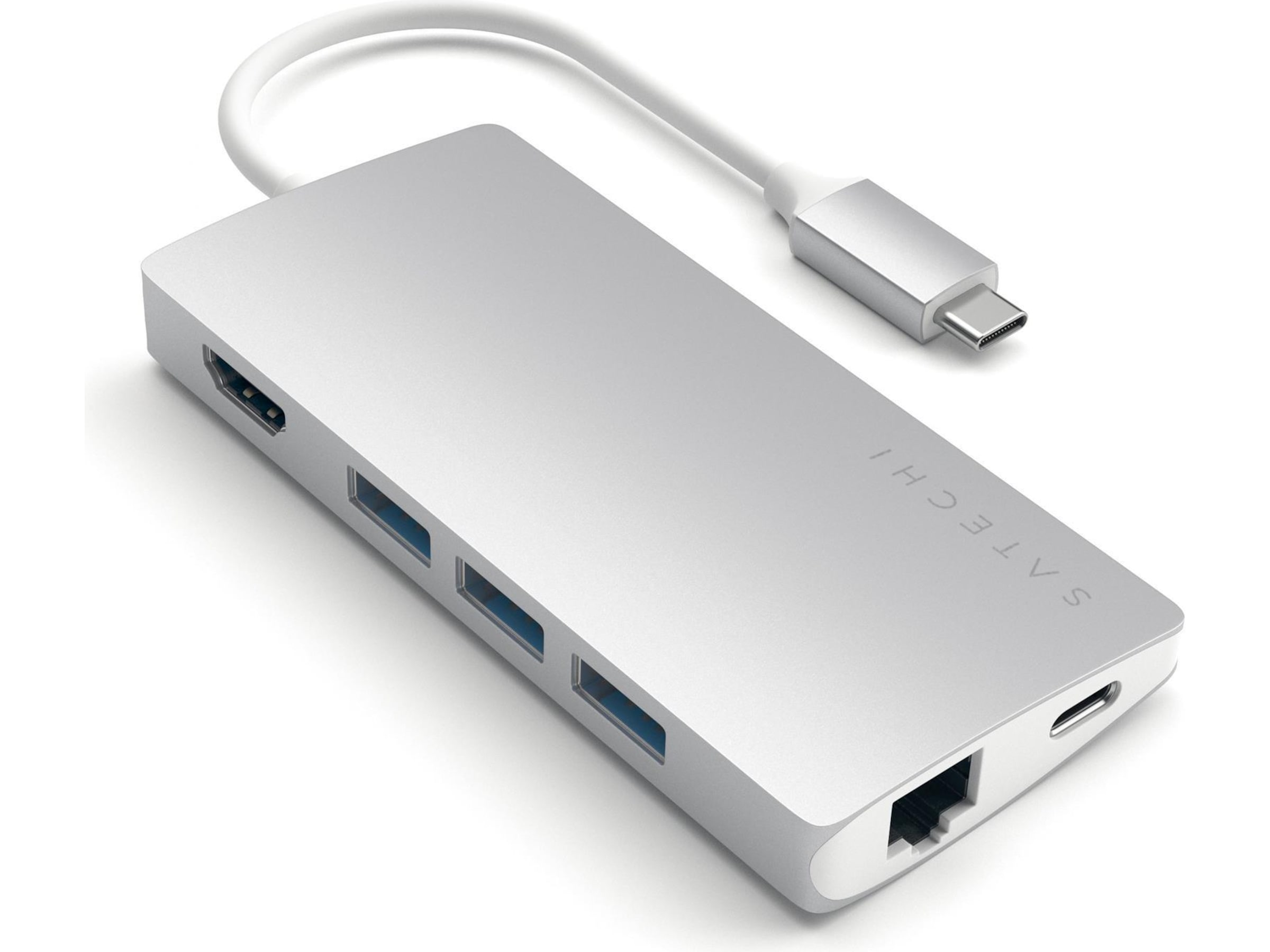 Satechi MultiPort 4K Docking V2 (sølv) Dockingstasjon & USB-HUB