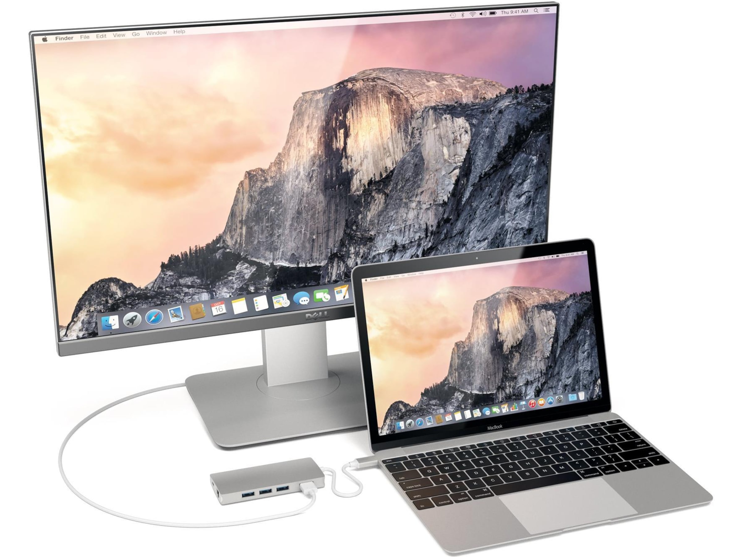 Satechi MultiPort 4K Docking V2 (sølv) Dockingstasjon & USB-HUB