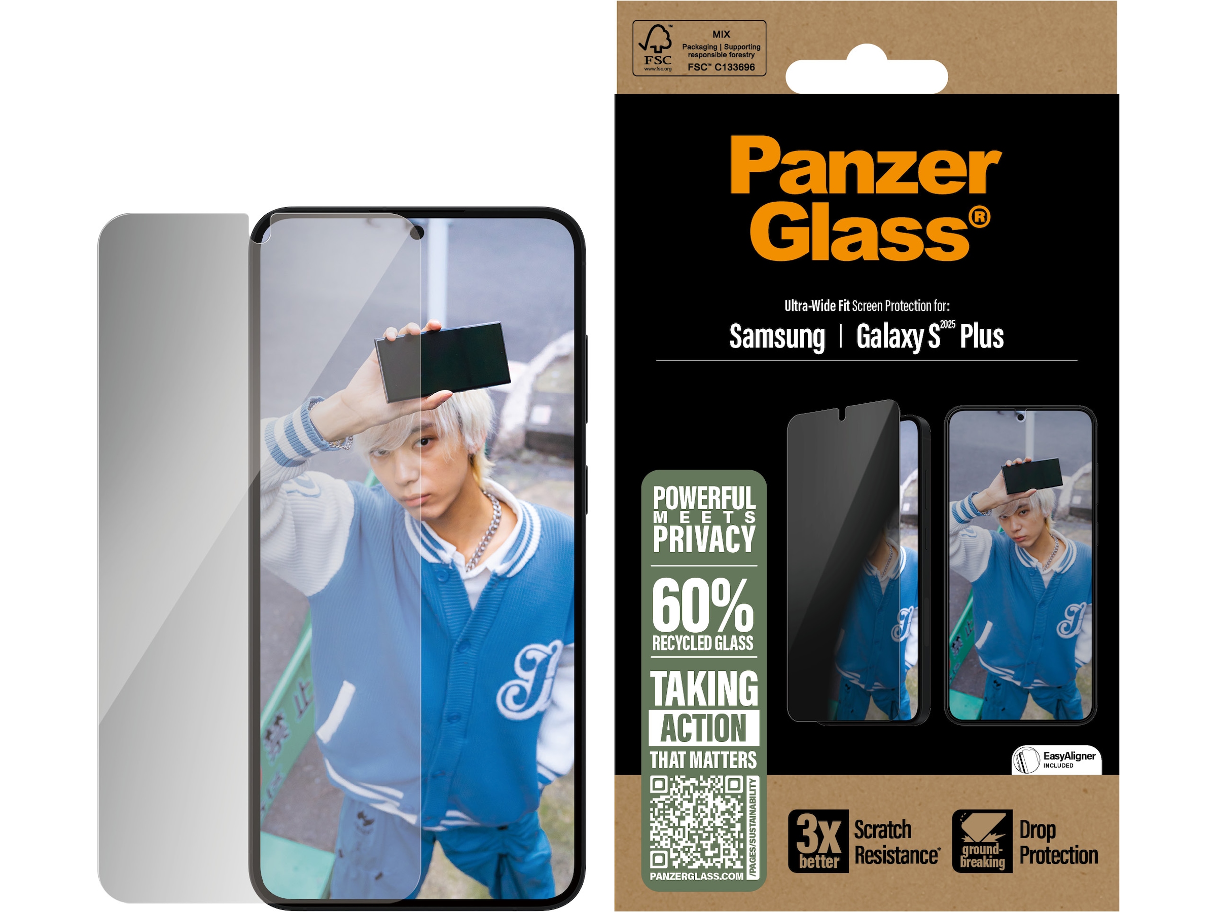 PanzerGlass Galaxy S25+ Privacy Skjermbeskytter Skjermbeskytter