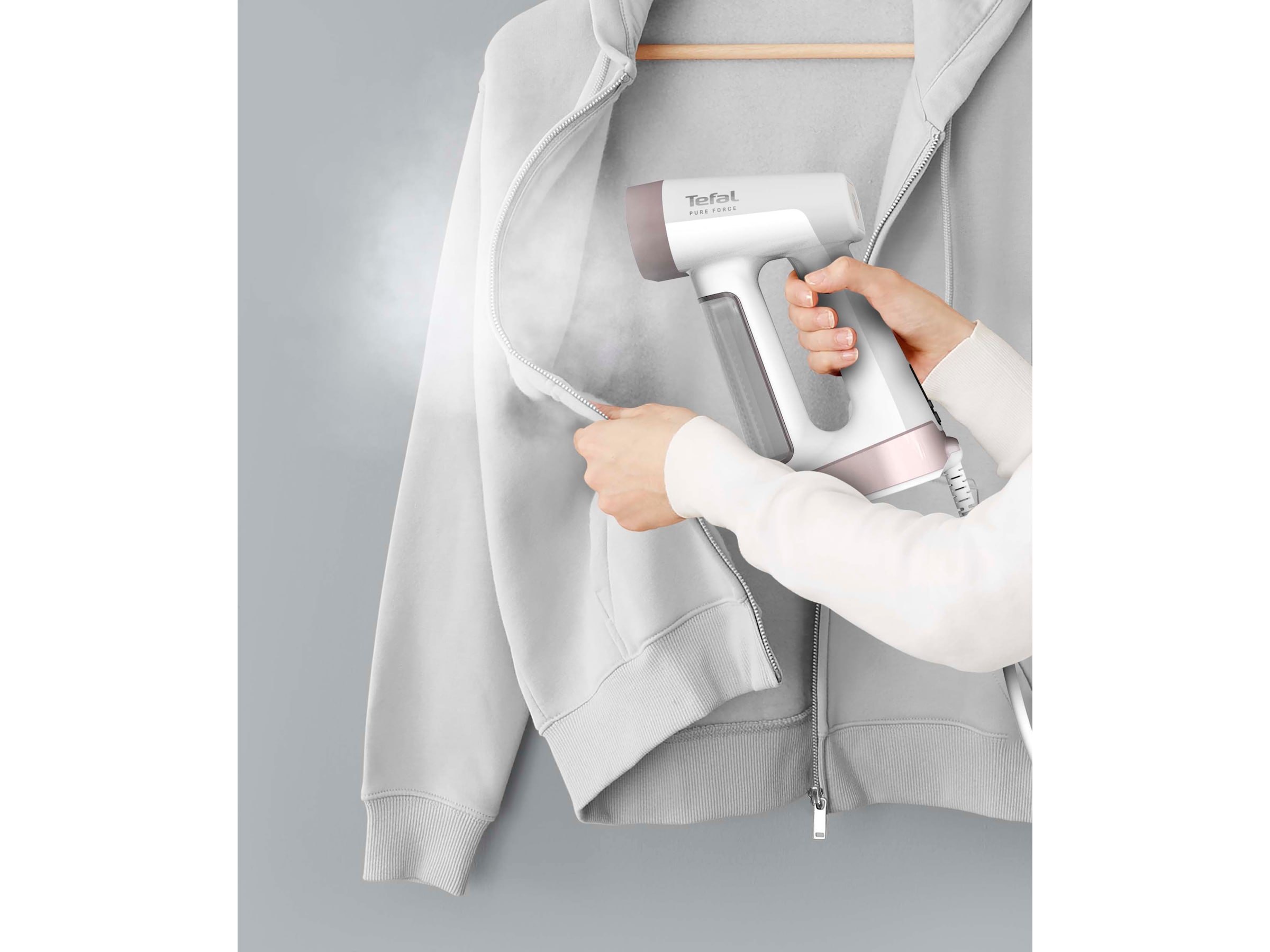 Tefal Pure Force 2in1 DT8720E0 1800 W (White & Pink) Steamer