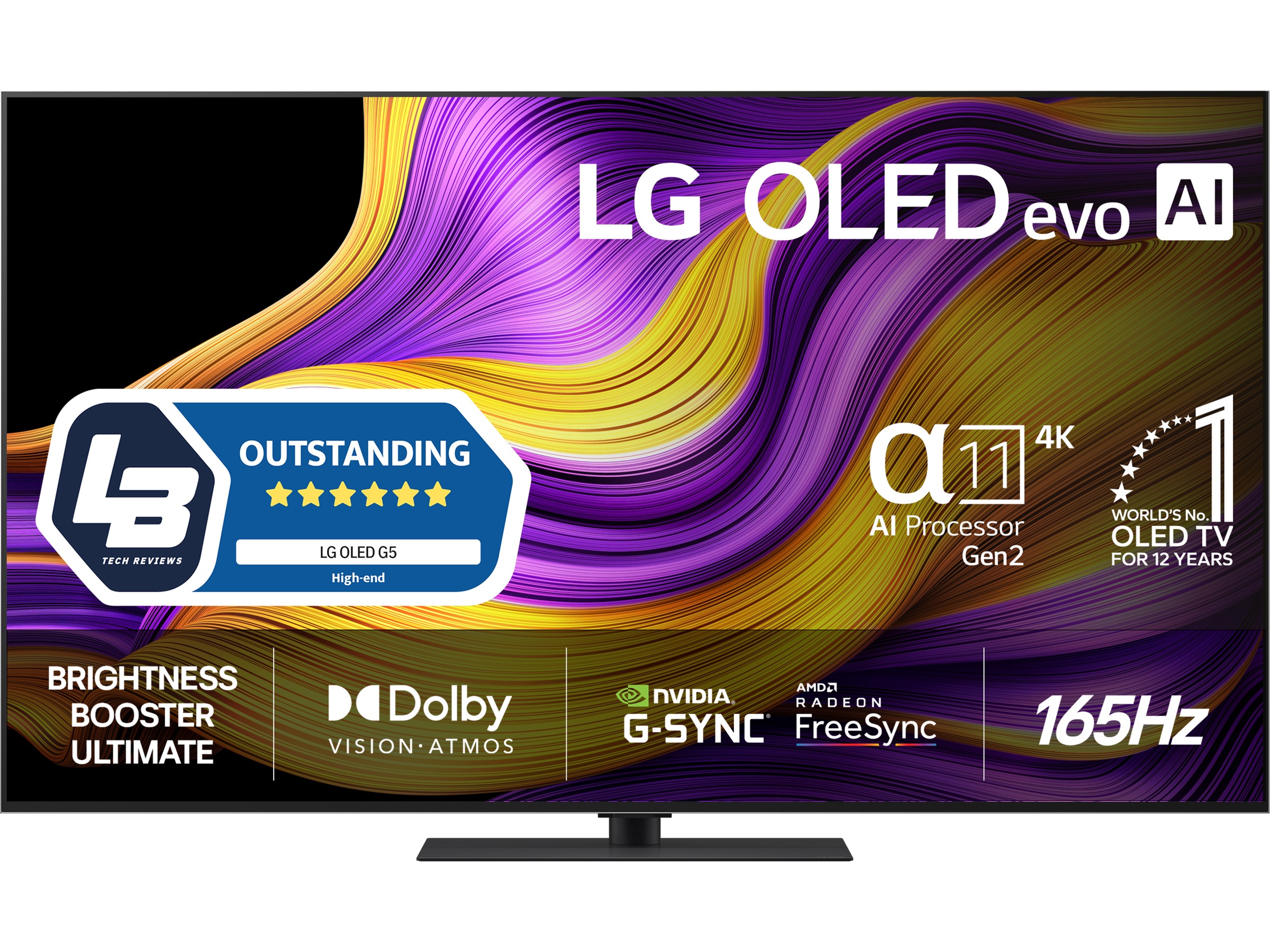 LG 65" G5 AI 4K OLED Smart TV (2025) + lydplanke 60 - 69 tommer TV