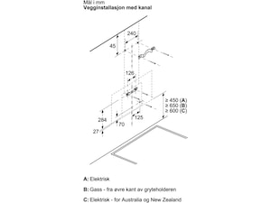 Siemens iQ300 LC67KFN60 Ventilator (sort) Veggmontert Kjøkkenvifte