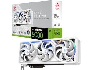 Asus ROG Astral GeForce RTX 5080 OC (hvit) - Skjermkort | Komplett.no