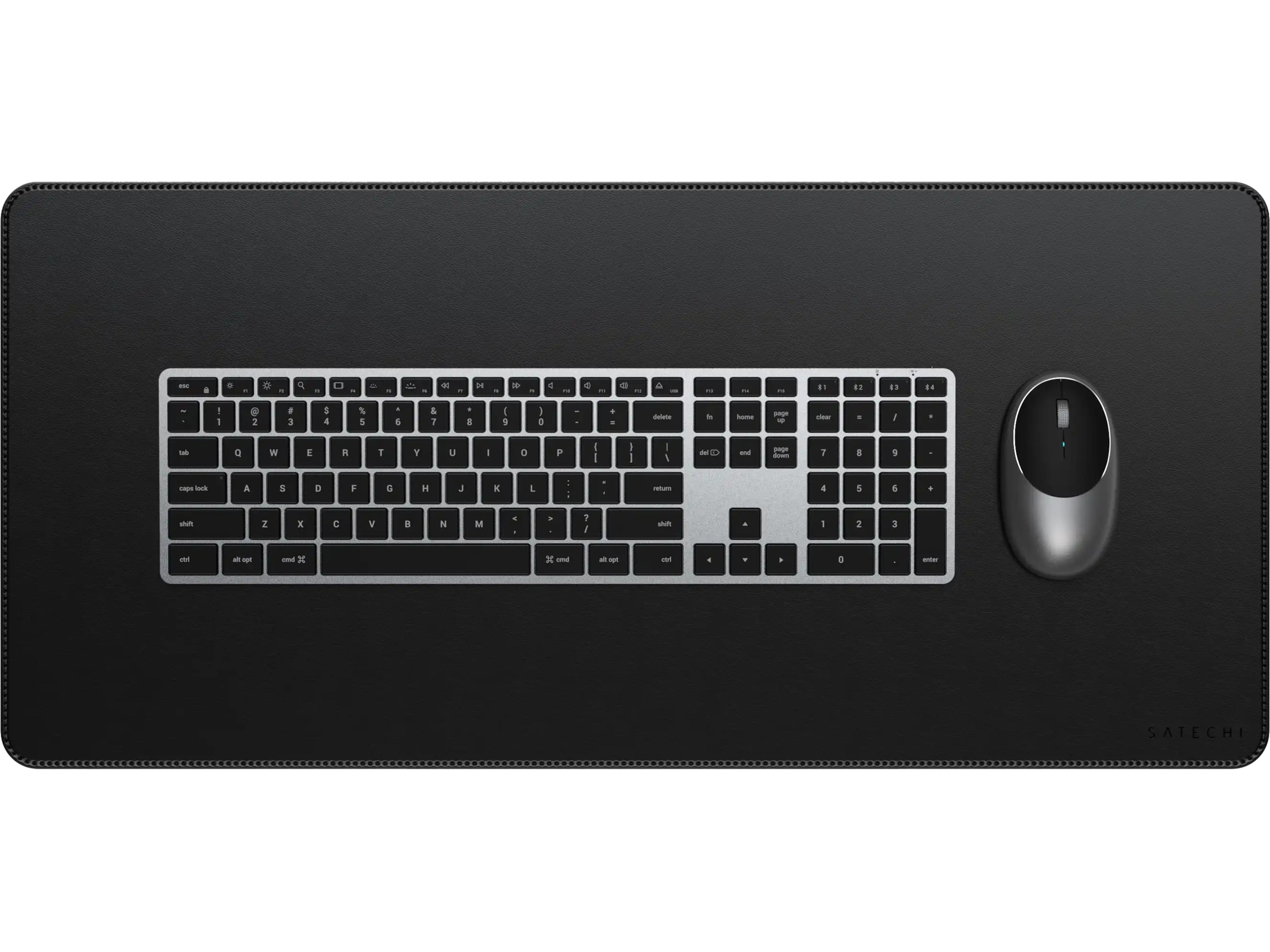 Satechi Vegan-Leather Premium Skrivebordsmatte (sort) Musematte