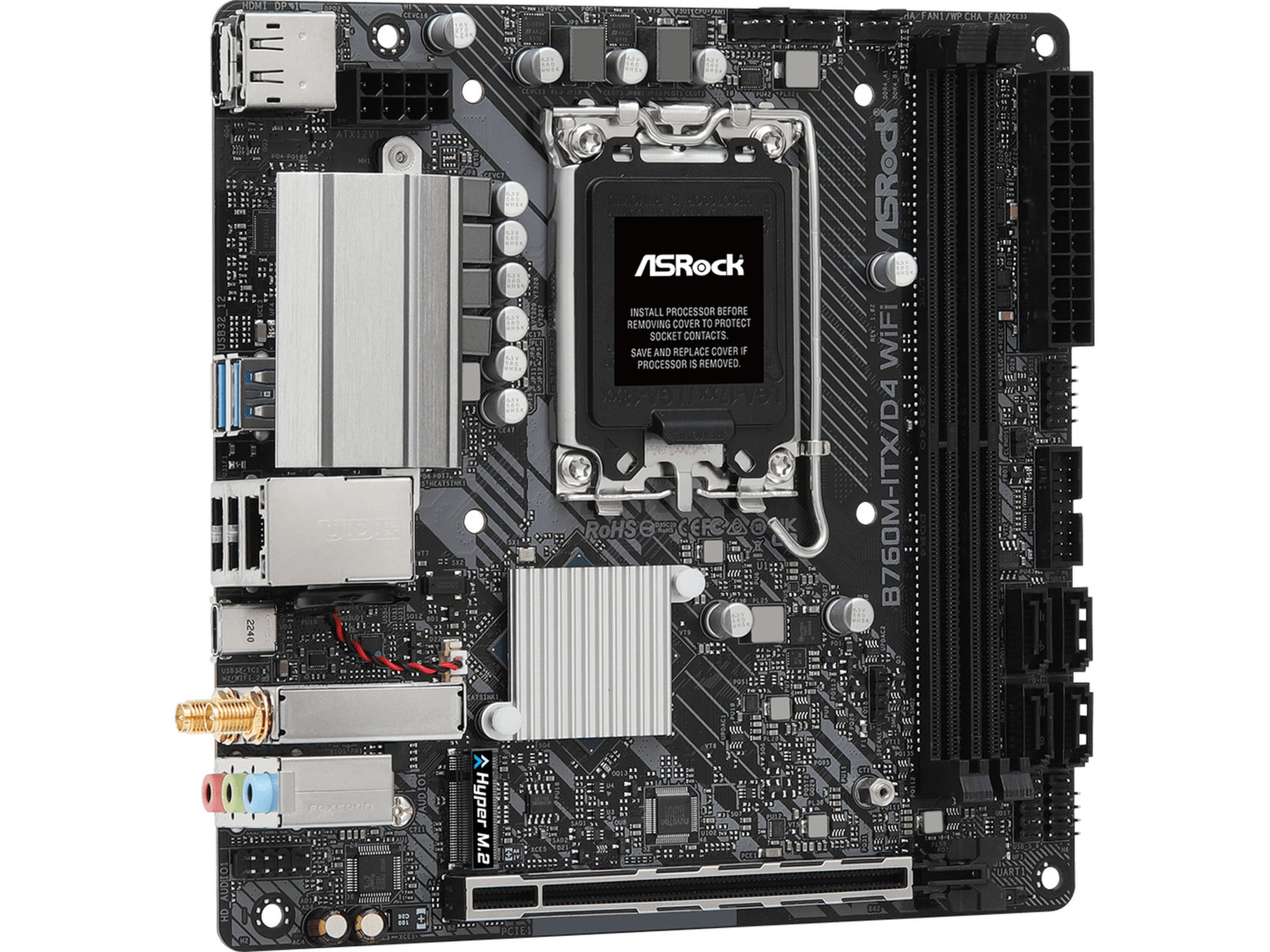 ASRock B760M-ITX/D4 WIFI Hovedkort Intel Socket