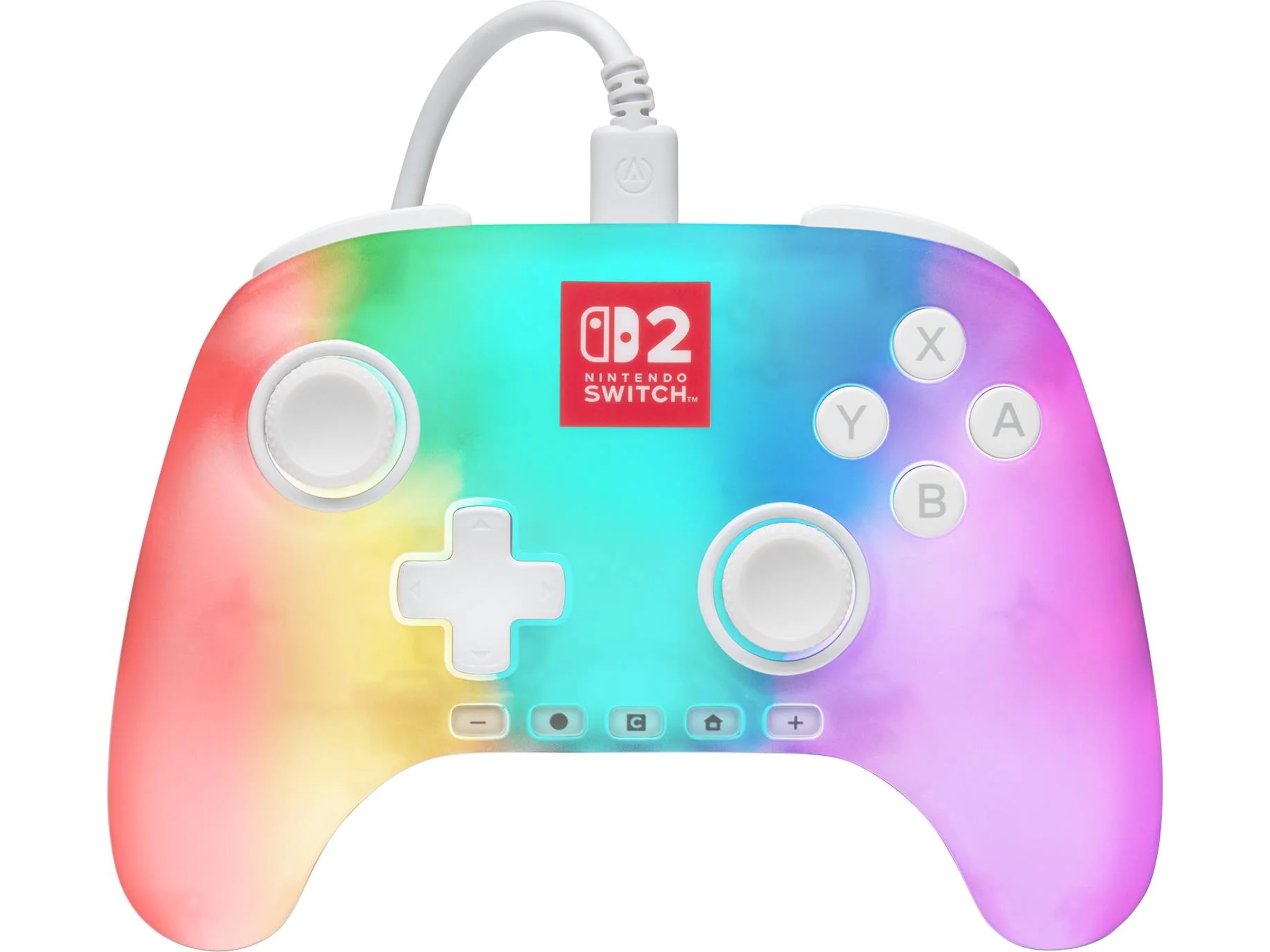 PowerA Advantage kontroller Nintento Switch 2 Lumectra White Tilbehør til spillkonsoller