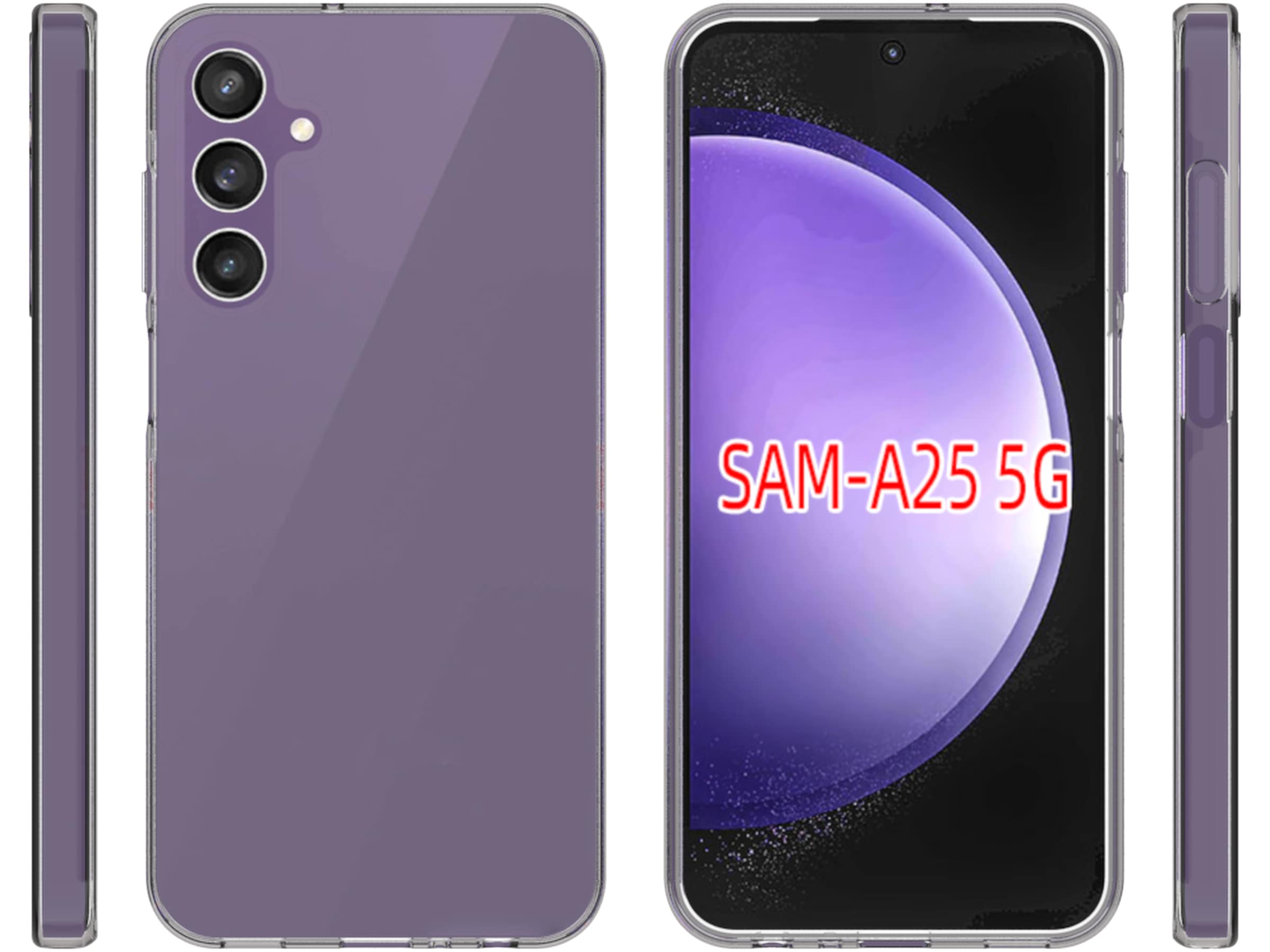iiglo Samsung Galaxy A25 Silikondeksel (gjennomsiktig) Mobildeksel