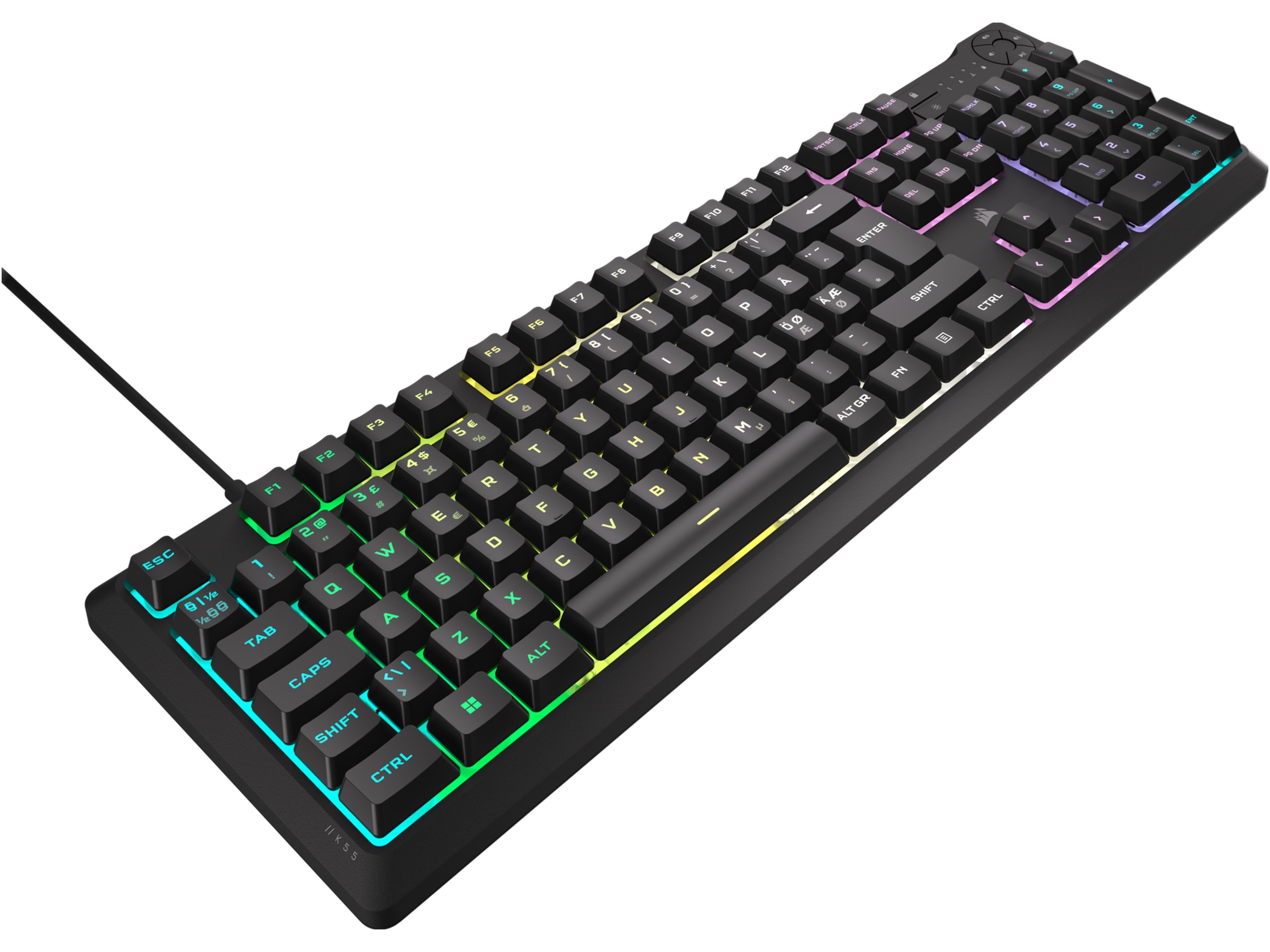 Corsair K55 Core RGB gamingtastatur (sort) Gamingtastatur