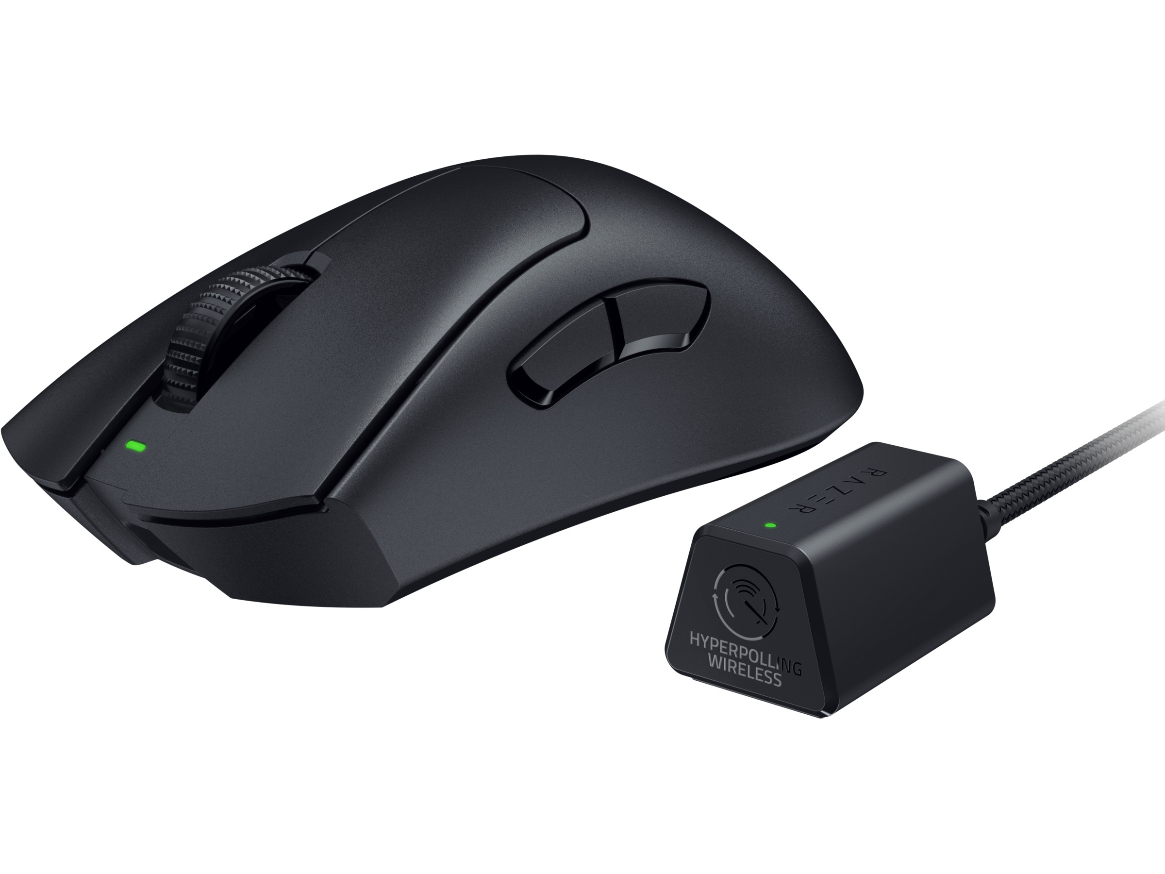 Razer DeathAdder V3 Pro + HyperPolling Wireless Dongle (sort) Gamingmus