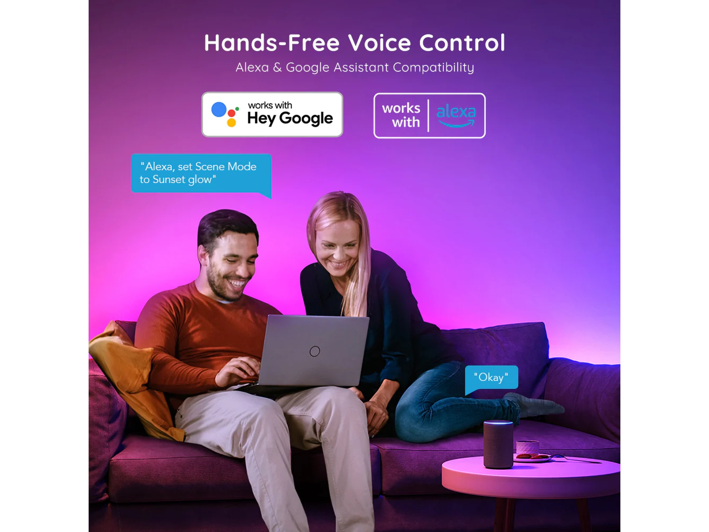 Govee RGB Smart Wi-Fi + Bluetooth LED Strip (2x5m) Led strips & underholdning