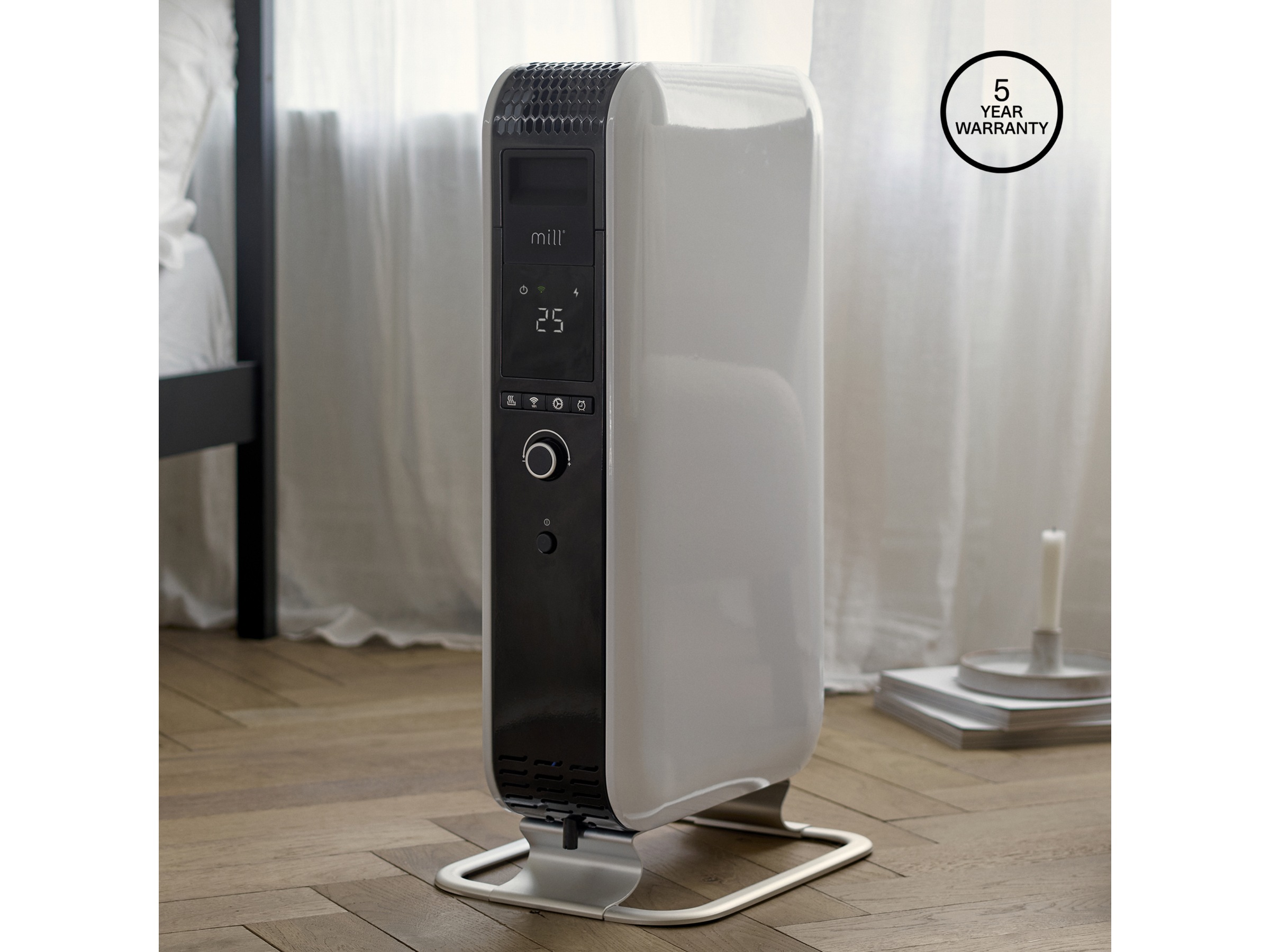 Mill Gentle Air WiFi oljeovn 1500W (hvit) Frittstående varmeovner