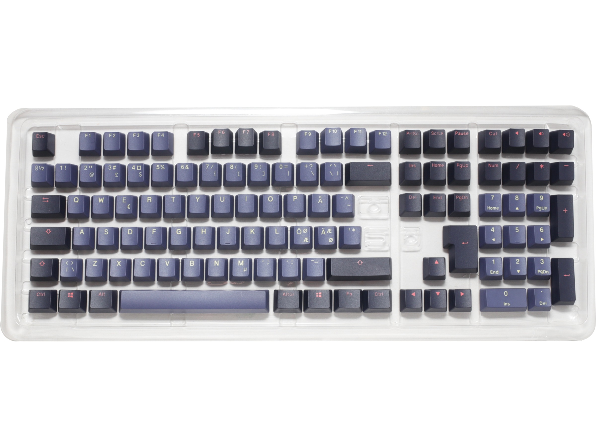 Ducky PBT Cosmic Keycaps (Blå/sort) Tilbehør til gaming- tastatur og mus