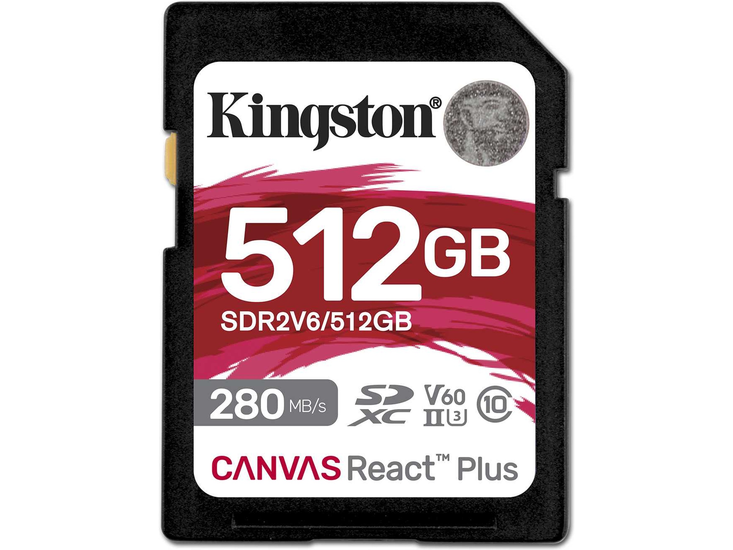 Kingston Canvas React Plus V60 512GB Minnekort til foto & video