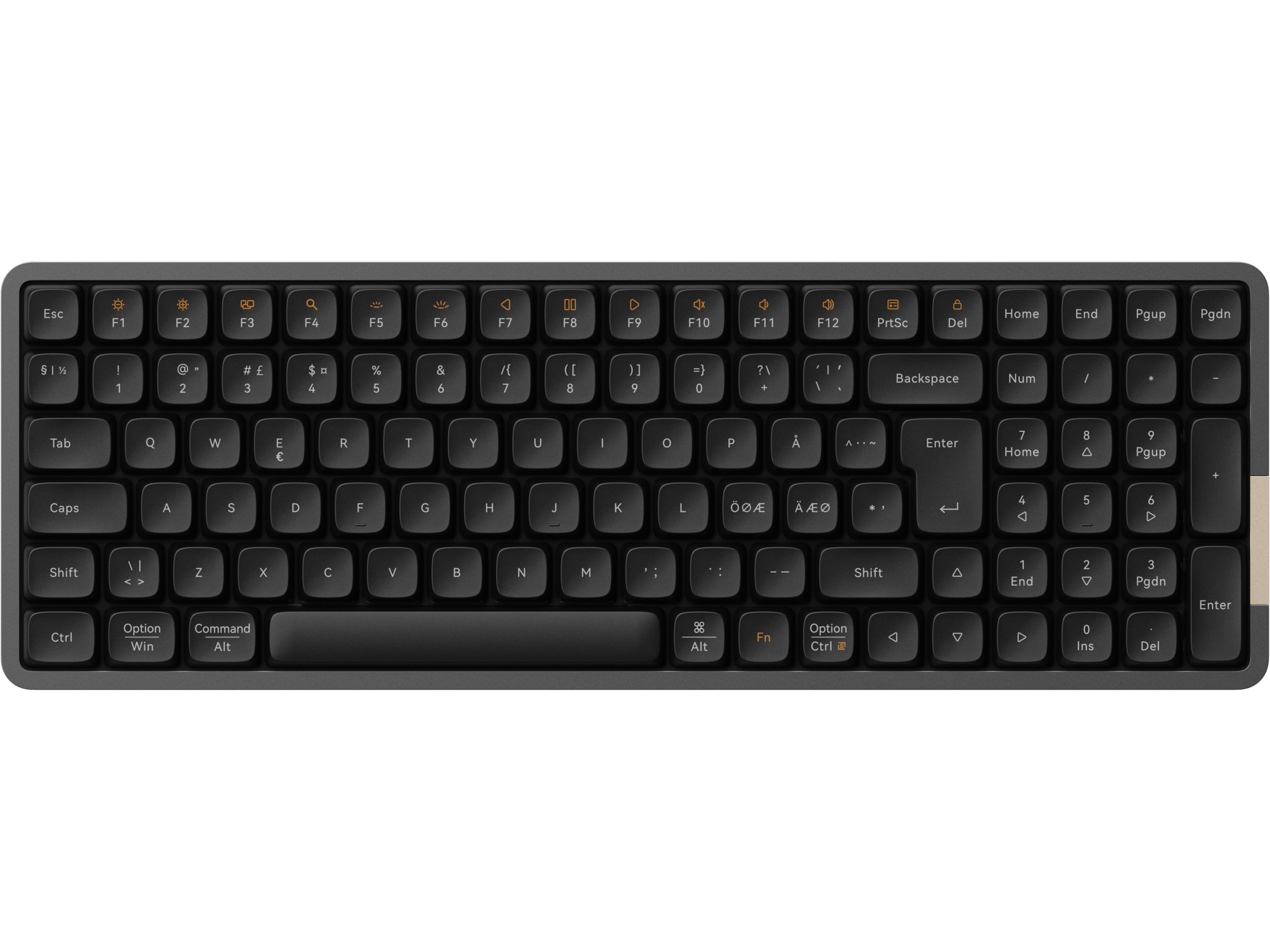 Lofree Flow100 low profile trådløst tastatur (sort) Tastatur