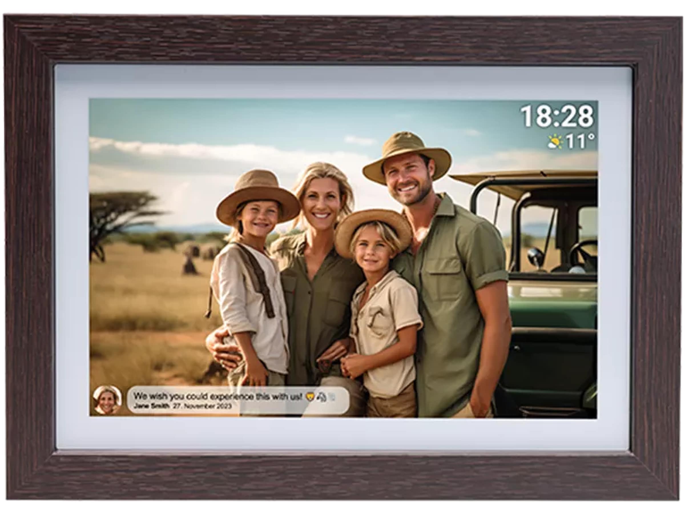 Denver PFF-1042DW 10,1" digital fotoramme (mørk eik) TV-ramme & tilbehør