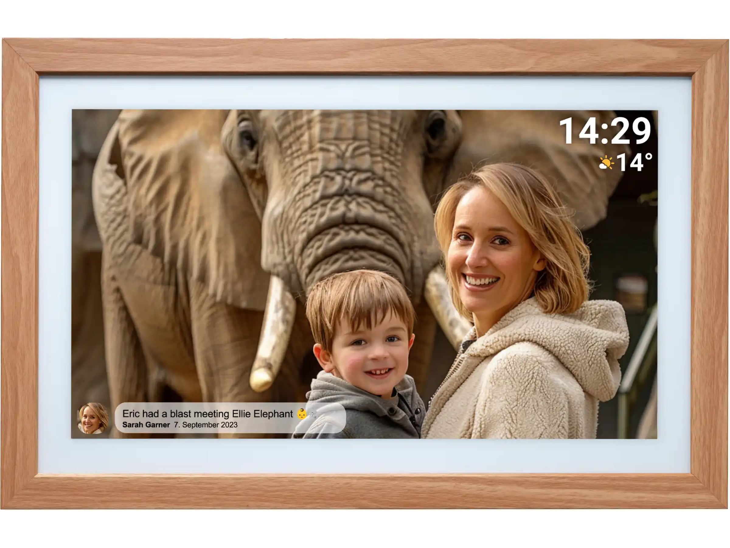 Denver PFF-2162LW 21,5" Digital fotoramme (lys eik) TV-ramme & tilbehør