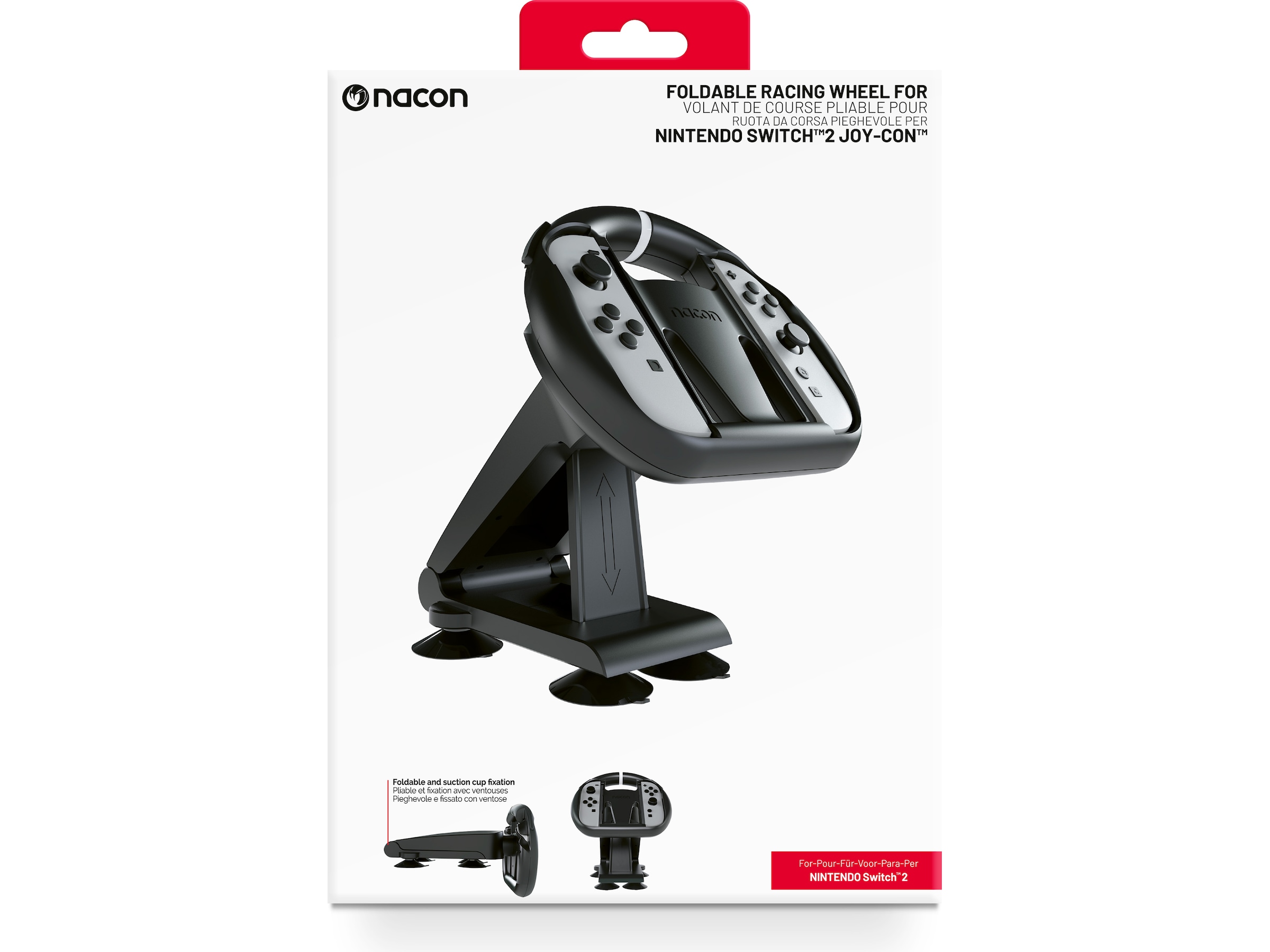 Nacon Foldable Wheel for Nintendo Switch 2 Joy-Con Tilbehør til spillkonsoller