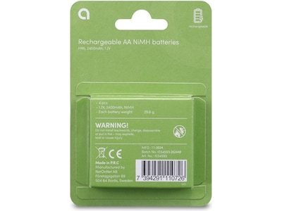Andersson oppladbare AA batteri, 4-pk Batterier til generell bruk