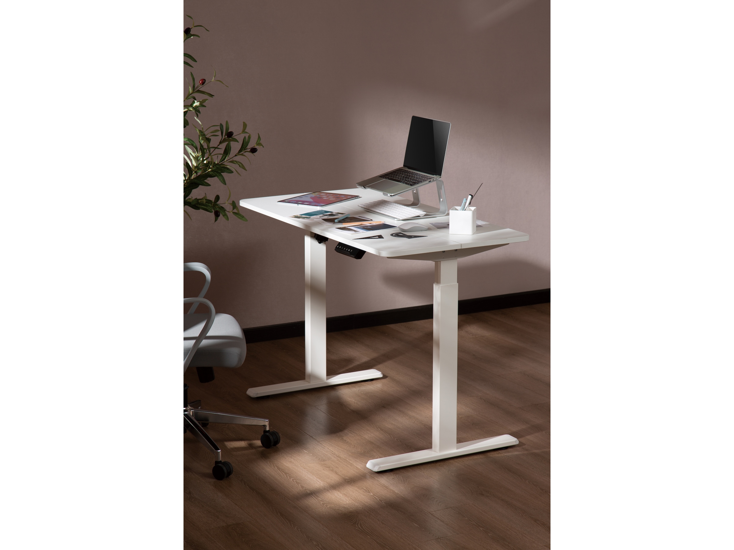 iiglo Elektrisk understell (hvit) Tilbehør og deler til skrivebord