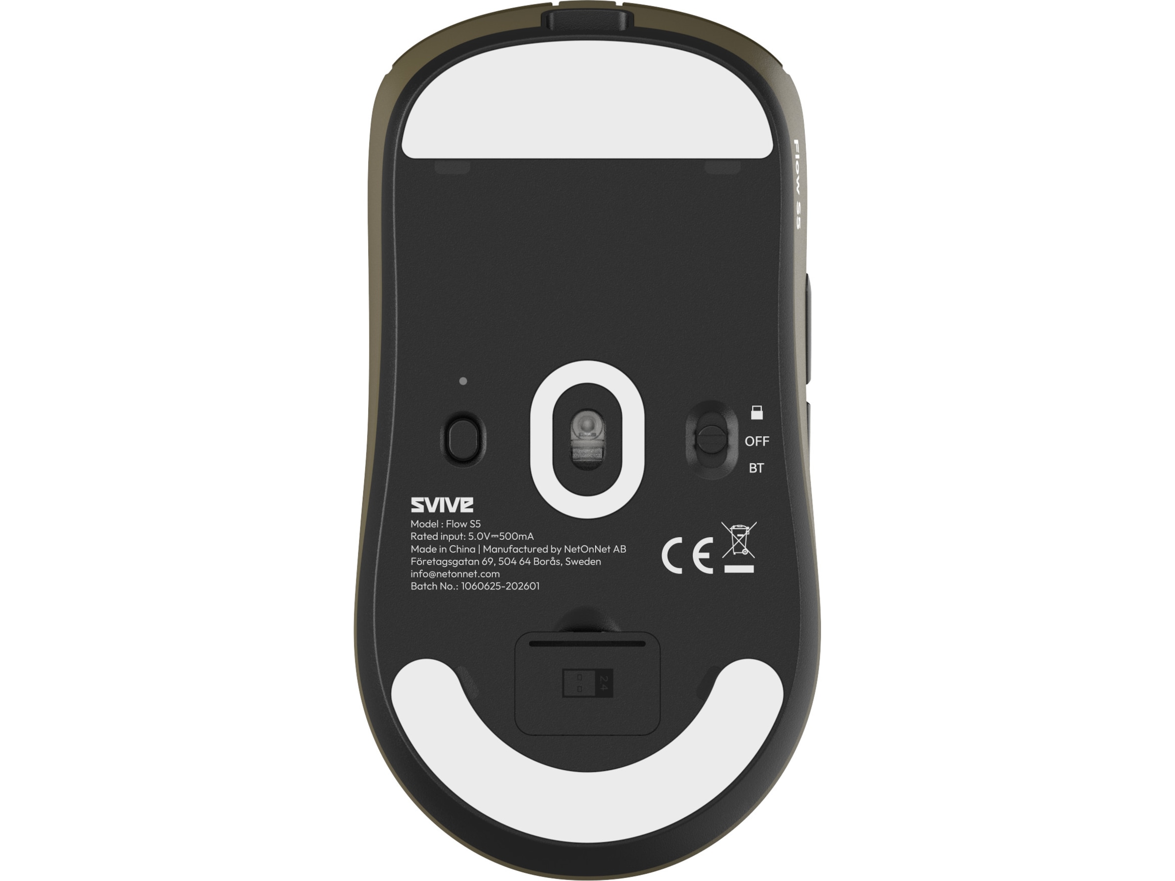 Svive Flow S5 Trådløs Gamingmus (statsgrønn) Gamingmus