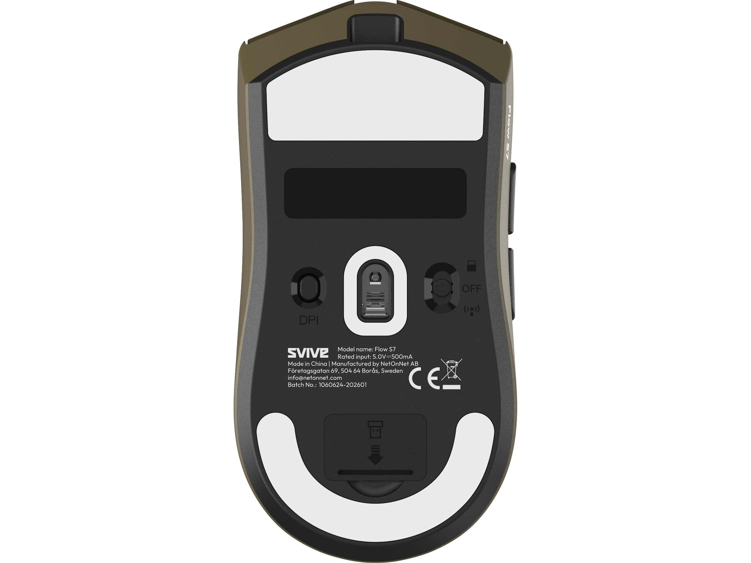 Svive Flow S7 Ultra Light Trådløs Gamingmus (statsgrønn) Gamingmus