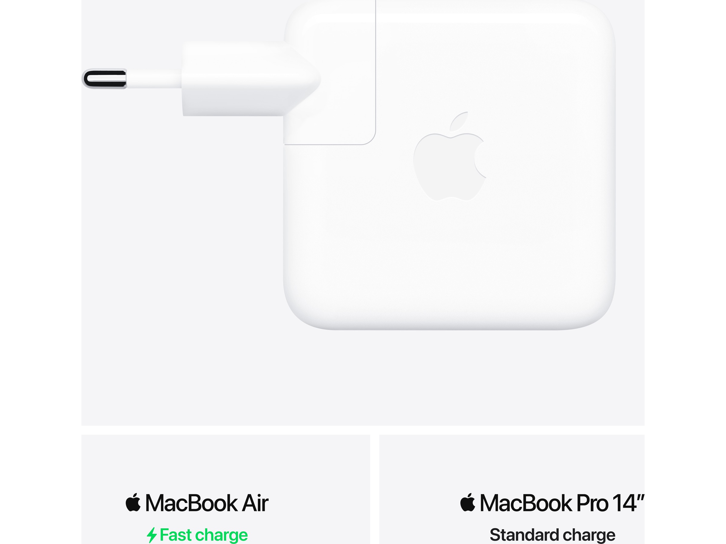 Apple Strømadapter 70W (hvit) Batteri og lader