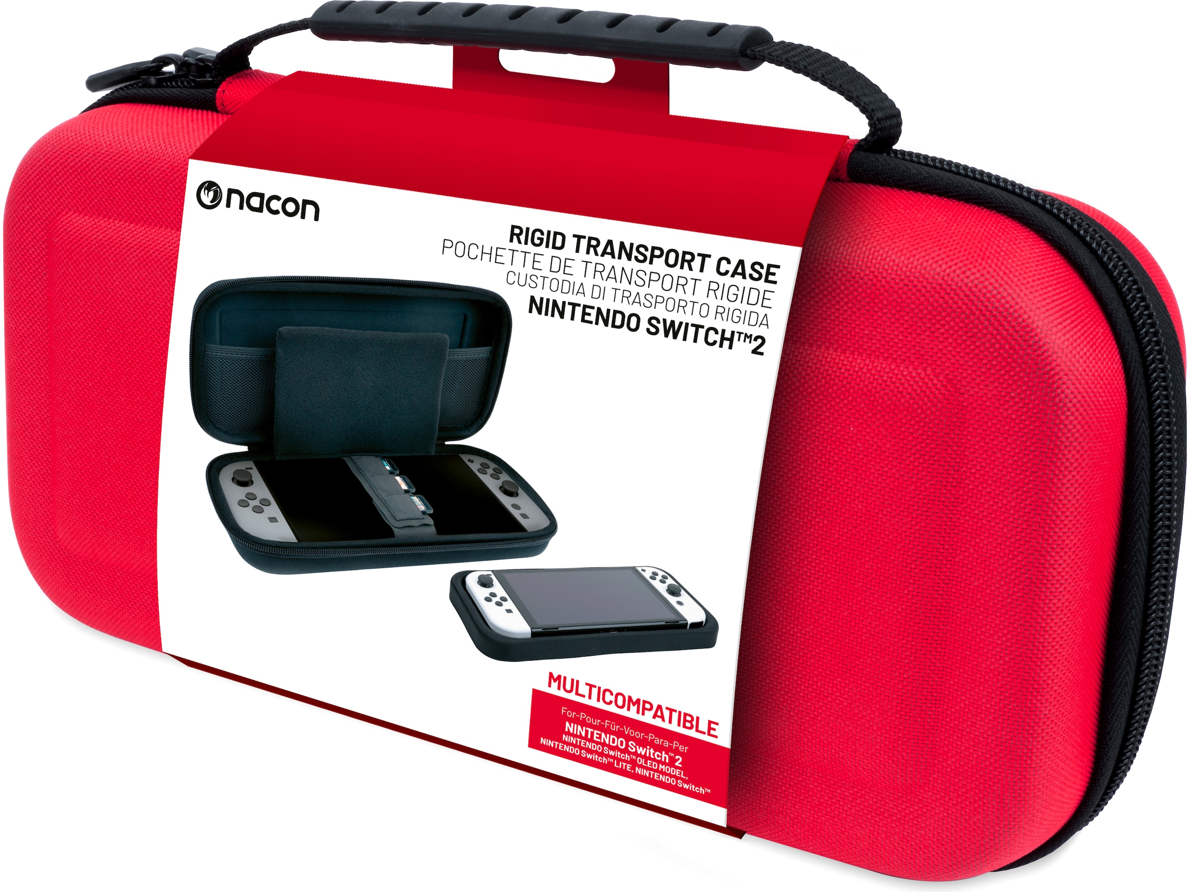 Nacon Transport Case for Nintendo Switch 2 (rød) Tilbehør til spillkonsoller