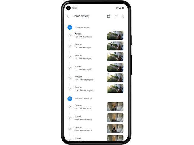 Google Nest Kamera -utendørs/innendørs, batteri (hvit) Overvåkningskameraer