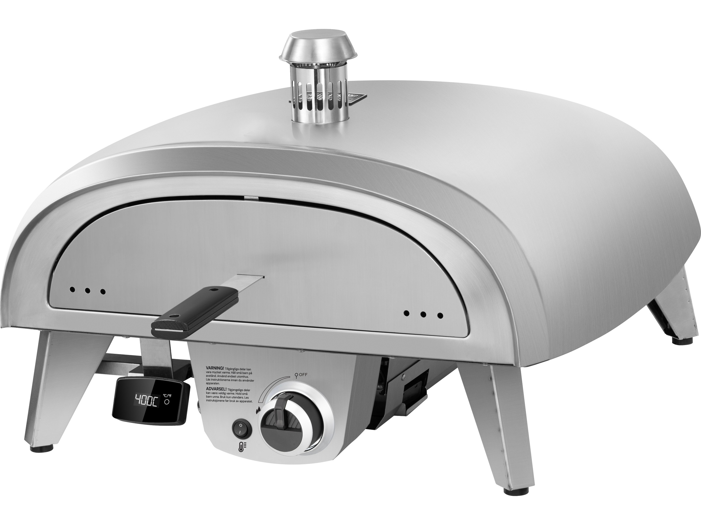 Gass pizzaovn 8kW 45cm rustfritt stål Pizzaovner