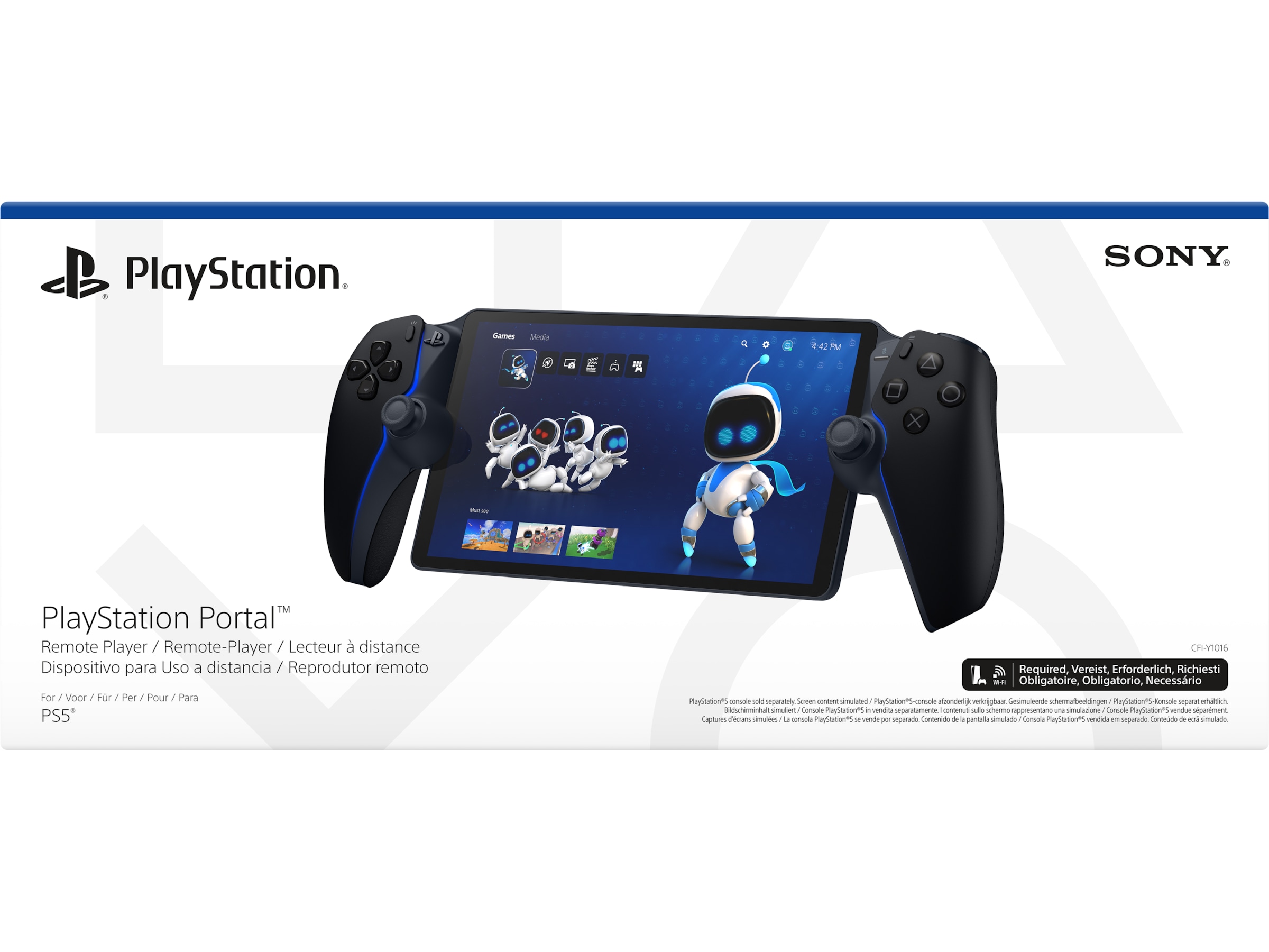 PlayStation Portal Remote Player (Midnight Black) Tilbehør til spillkonsoller