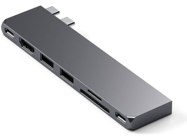 Satechi MacBook Air M2 Slim Pro Docking (space gray) Dockingstasjon & USB-HUB