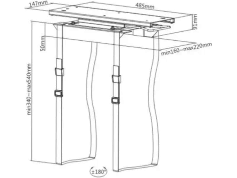 Kenson PC oppheng 360 Tilbehør og deler til skrivebord