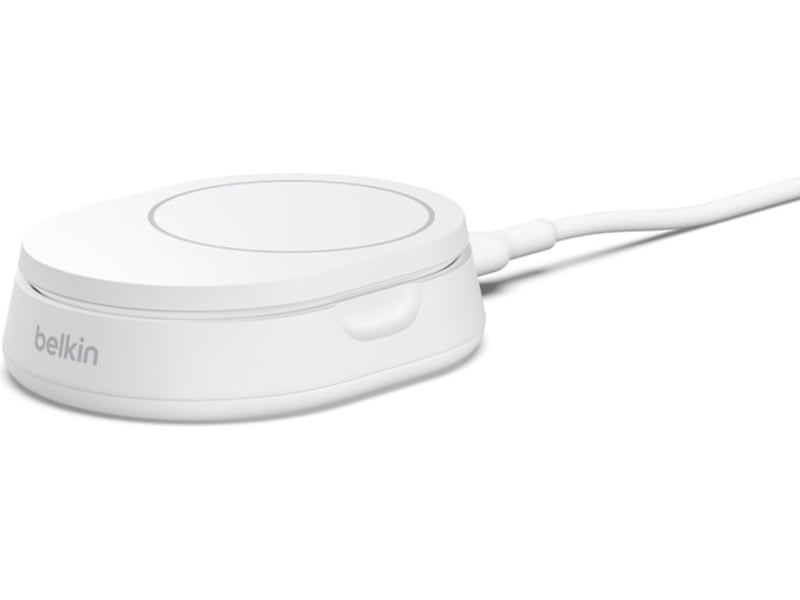 Belkin BoostCharge Pro sammenleggbart trådløs ladestativ (hvit) Trådløs lader