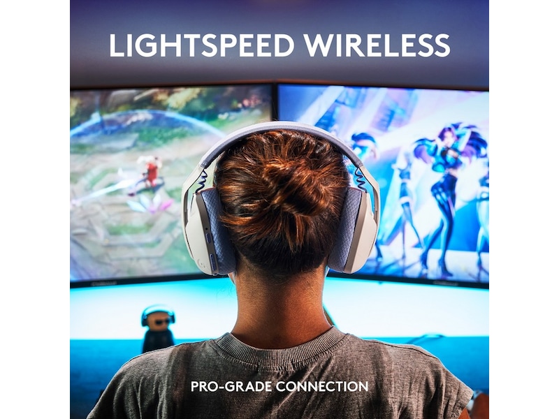 Logitech G435 LIGHTSPEED Trådløst Gaming Headset (hvit/blå) Gamingheadset