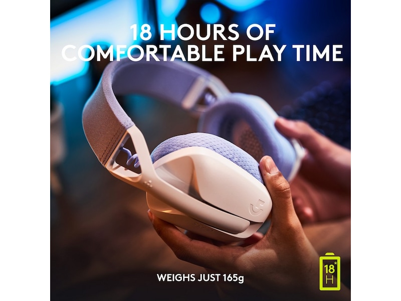 Logitech G435 LIGHTSPEED Trådløst Gaming Headset (hvit/blå) Gamingheadset