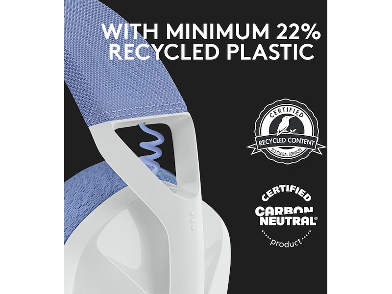 Logitech G435 LIGHTSPEED Trådløst Gaming Headset (hvit/blå) Gamingheadset