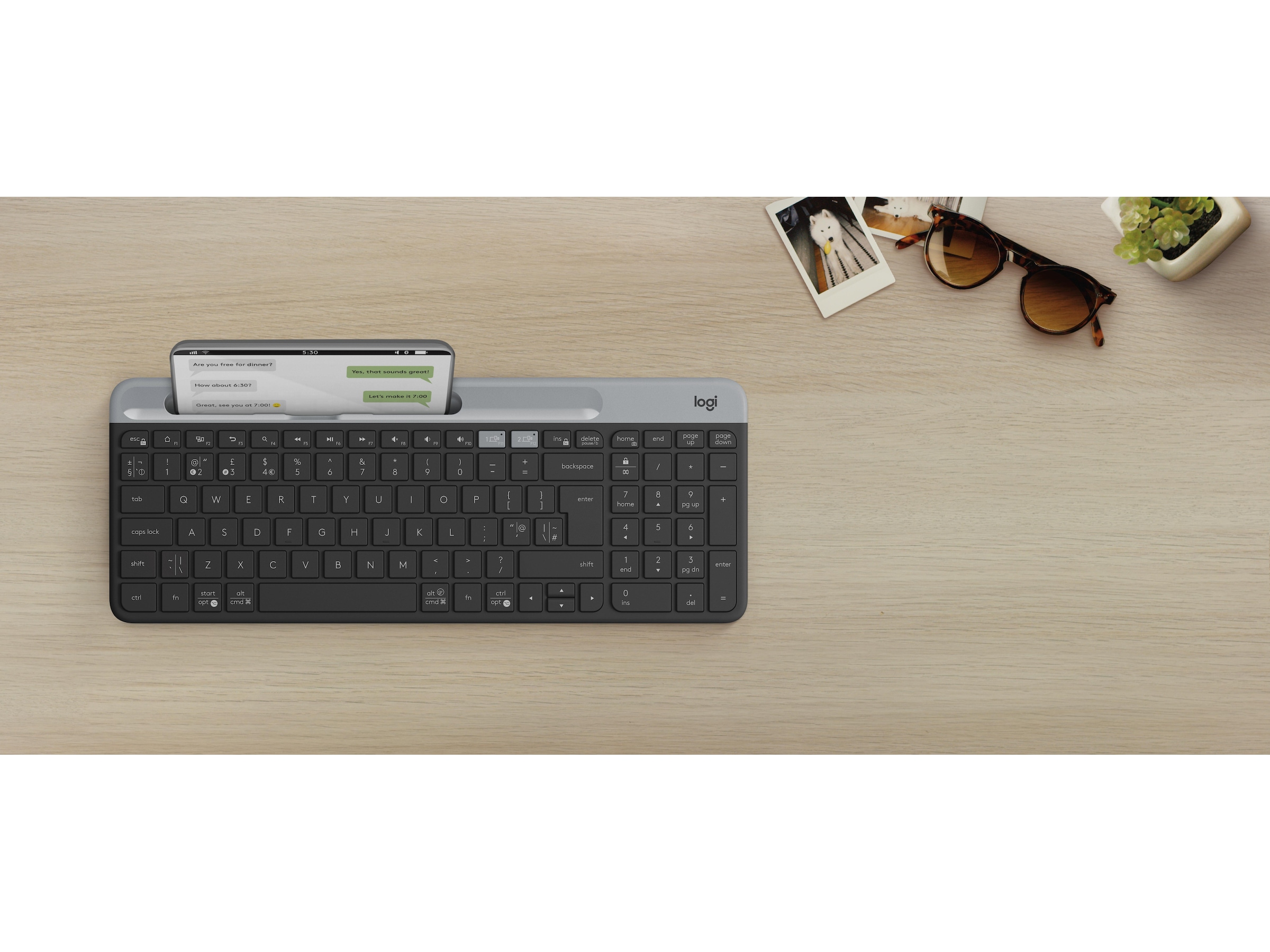Logitech K580 Slim Multi-Enhet Tastatur Tastatur