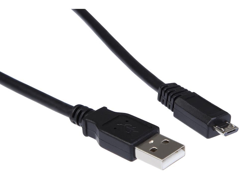 USB-A til USB Micro-B kabel 0,5m (sort) USB-kabler