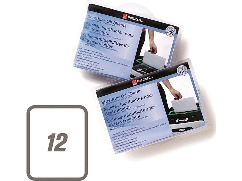 Rexel Oljeark til makuleringsmaskin 12pk Makuleringsmaskiner