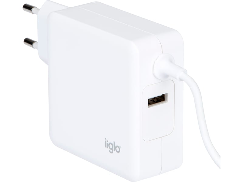iiglo universal lader for PC, mobil og nettbrett USB-C 65W Batteri og lader