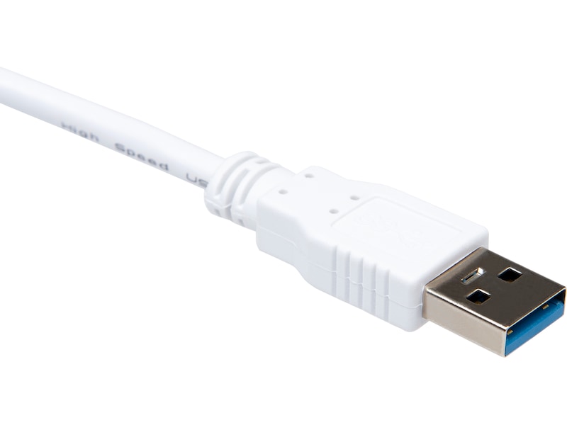 USB-A til USB-C kabel 2m (hvit) USB-kabler