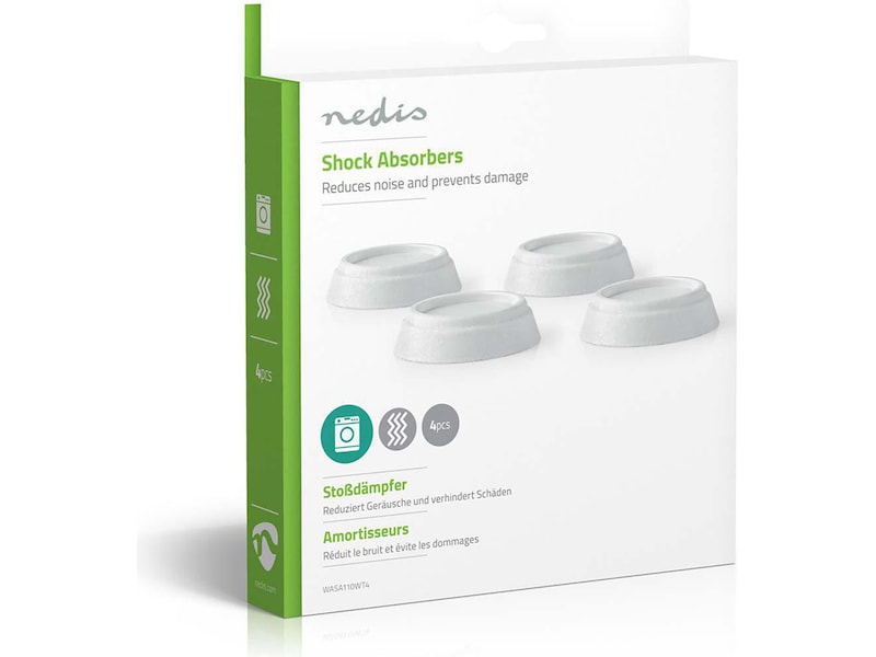 Vibrasjonsdempere - Reduserer støy og beskytter gulvet. Tilbehør til vaskemaskin og tørketrommel