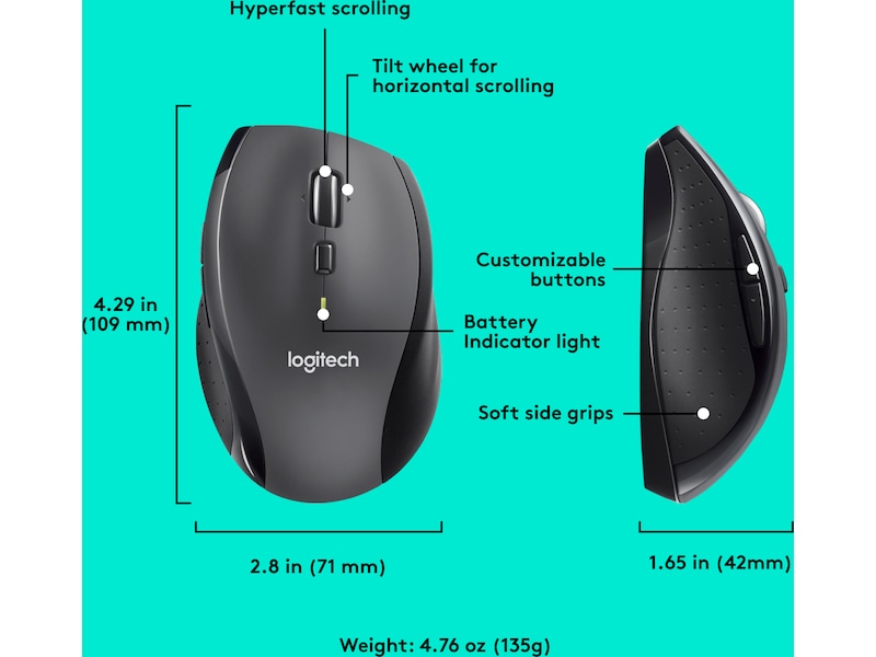Logitech Marathon M705 trådløs Mouse Mus