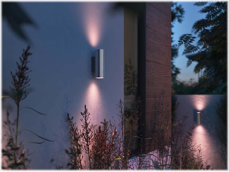 Philips Hue Appear utendørs vegglampe (stål) Vegglampe