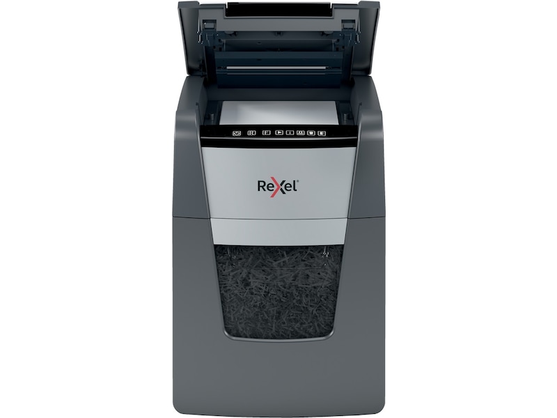 Rexel Makuleringsmaskin Optimum AutoFeed+ 100X automatisk krysskutt P4 Makuleringsmaskiner