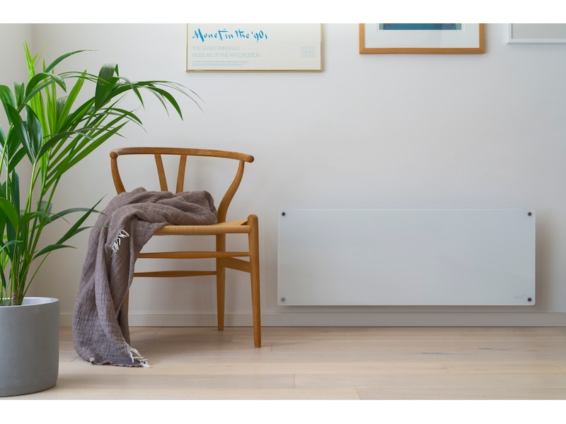 Mill Glass panelovn 1300W (hvit) Panelovner